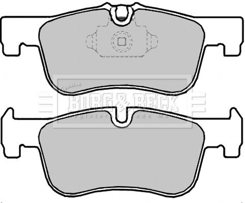 BORG & BECK Комплект тормозных колодок, дисковый тормоз BBP2346